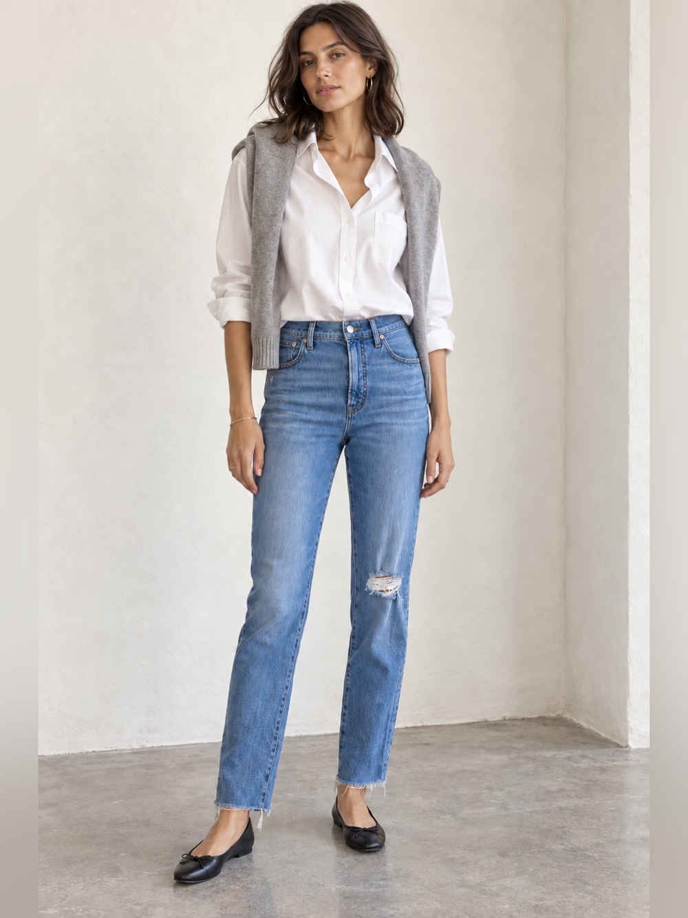 Madewell Tall Perfect Vintage High Rise Jeans Coney Wash Distressed 29T Tall